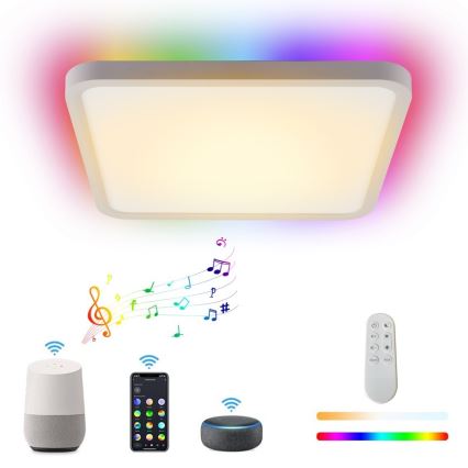 Immax NEO 07168-W40 - LED RGB+CCT Plafón regulable NEO LITE TUDO LED/50W/230V Wi-Fi Tuya blanco + control remoto