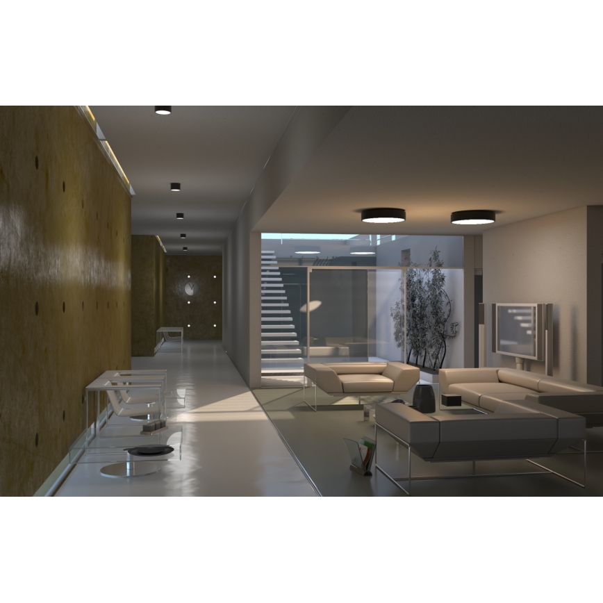 Immax NEO 07202L - Plafón LED regulable RONDATE LED/53W/230V negro Tuya + control remoto
