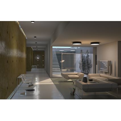 Immax NEO 07203L - Plafón LED regulable RONDATE 65W/230V 3000-6000K Tuya negro + control remoto