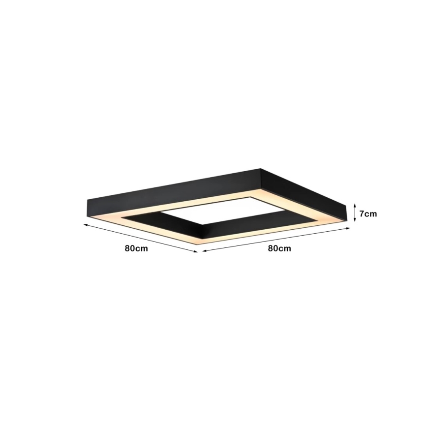 Immax NEO 07239L - Plafón LED regulable CANTO LED/60W/230V negro Tuya + control remoto