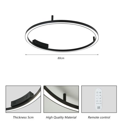 Immax NEO 07246-80 - Plafón LED regulable FINO LED/55W/230V 80cm Tuya + control remoto