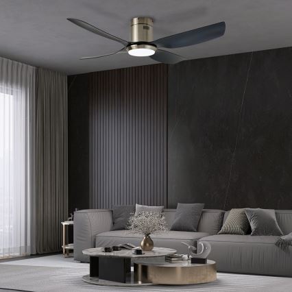 Immax NEO 07282L - Ventilador de techo regulable LED+CCT PURE LED/24W/230V 3000/4000/6000K Wi-Fi Tuya Ø 132 cm + mando a distancia