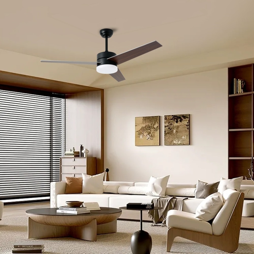 Immax NEO 07285L - Ventilador de techo LED+CCT regulable VARIABLE LED/24W/230V 3000/4000/6000K Wi-Fi Tuya Ø 132 cm + mando a distancia