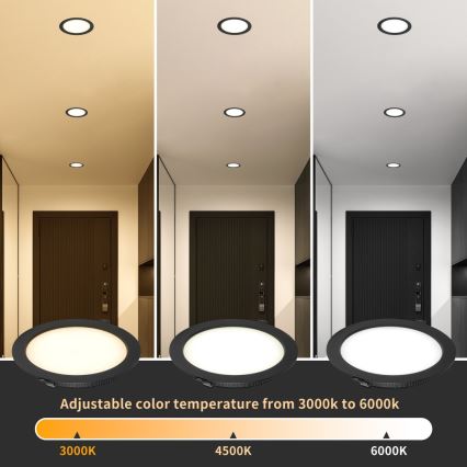 Immax NEO 07294L - Downlight LED empotrable regulable/12W/230V Wi-Fi Tuya Ø 12 cm blanco
