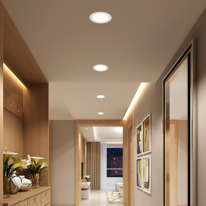 Immax NEO 07294L - Downlight empotrable LED regulable, 36W/230V, Wi‑Fi, Tuya Ø 23 cm, blanco