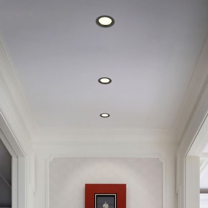 Immax NEO 07294L - Downlight empotrable LED regulable DOWN LED/12W/230V Wi‑Fi, Tuya Ø 12 cm, negro