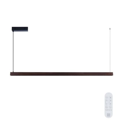 Immax NEO 07301L - Lámpara colgante LED regulable con cable MADEIRA LED/33W/230V Wi-Fi Tuya 152 cm nogal + mando a distancia