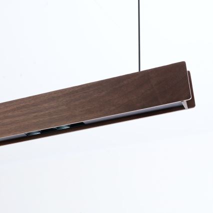 Immax NEO 07302L - Lámpara colgante LED regulable suspendida por cable MADEIRA LED/44W/230V Wi-Fi Tuya 202 cm nogal + mando a distancia