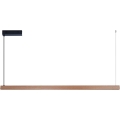 Immax NEO 07304L - Lámpara colgante LED regulable con cable MADEIRA LED/33W/230V Wi-Fi Tuya 152 cm roble + mando a distancia