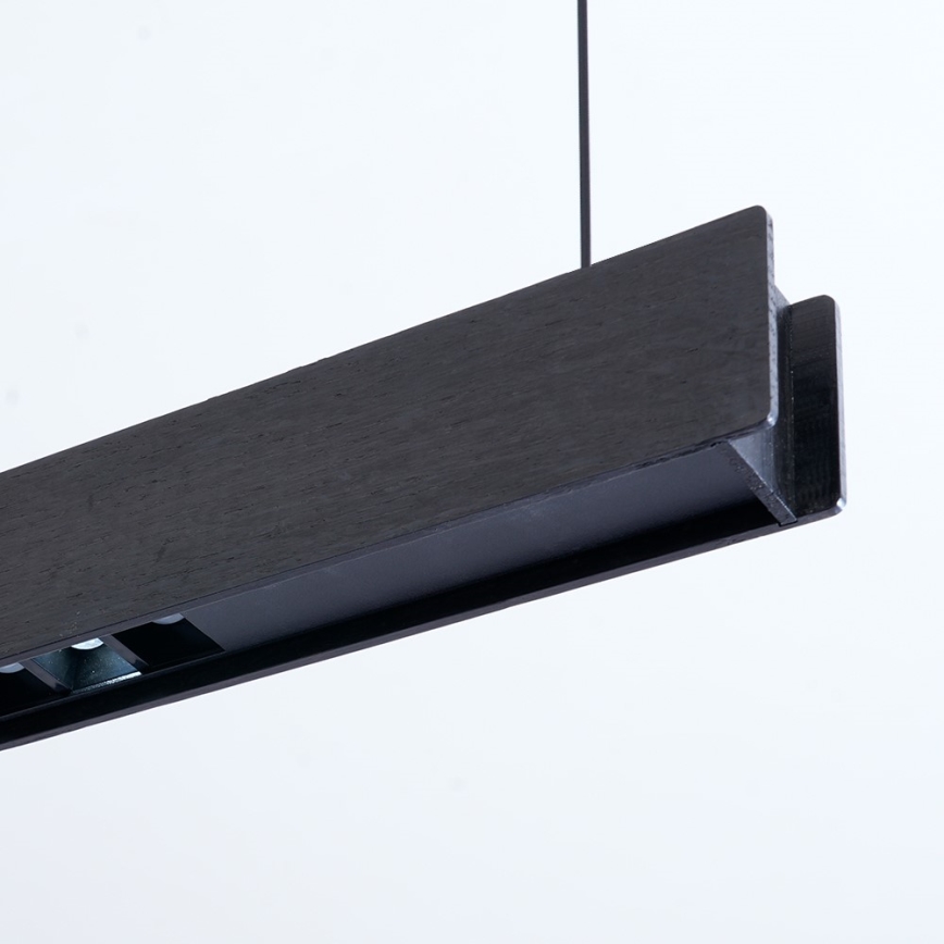 Immax NEO 07305L - Lámpara colgante LED regulable con cable MADEIRA LED/44W/230V Wi‑Fi Tuya 202 cm roble + mando a distancia