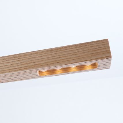 Immax NEO 07310L - Lámpara colgante LED regulable suspendida por cable con sensor MADEIRA LED/37 W/230 V, 157 cm, fresno