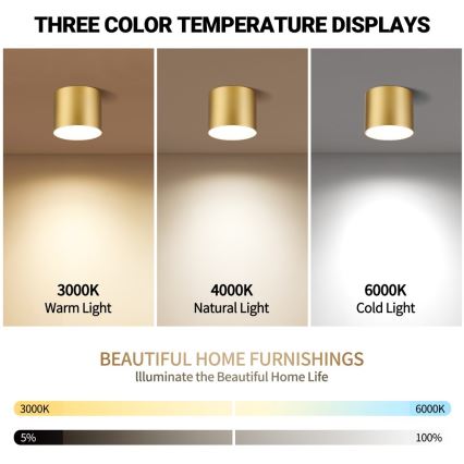 Immax NEO 07318L - Luminaria de techo LED regulable RONDATE LED/32W/230V diámetro 16,5 cm Wi-Fi Tuya color oro