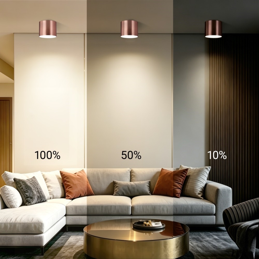 Immax NEO 07320L - Luminaria de techo LED regulable RONDATE LED/32W/230V Ø 16,5 cm Wi-Fi Tuya oro rosa