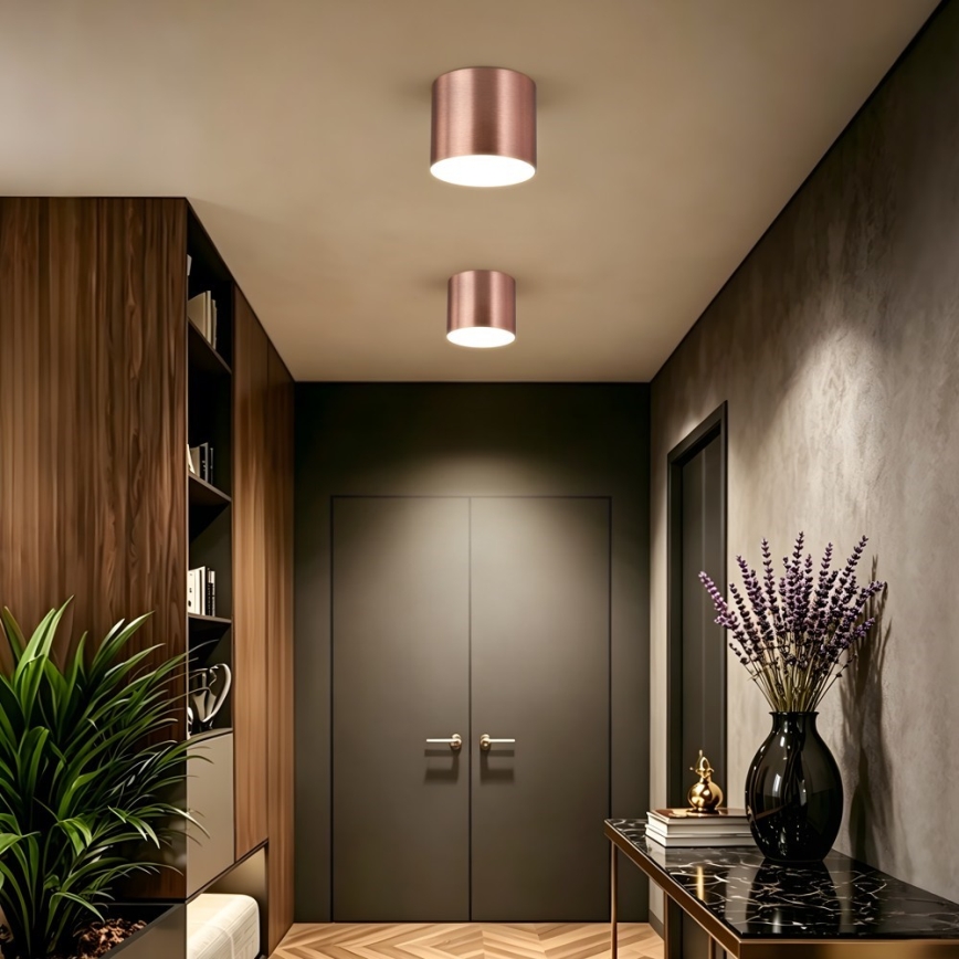 Immax NEO 07320L - Luminaria de techo LED regulable RONDATE LED/32W/230V Ø 16,5 cm Wi-Fi Tuya oro rosa