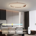 Immax NEO 07326-80C - Luminaria de techo LED regulable FINO LED/55W/230V 80 cm Tuya oro rosa + mando a distancia