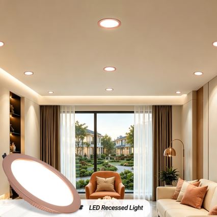 Immax NEO 07331L - Downlight empotrado LED regulable DOWN LED/36W/230V Wi-Fi Tuya Ø 23 cm oro rosa