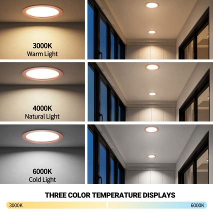 Immax NEO 07331L - Downlight empotrado LED regulable DOWN LED/36W/230V Wi-Fi Tuya Ø 23 cm oro rosa