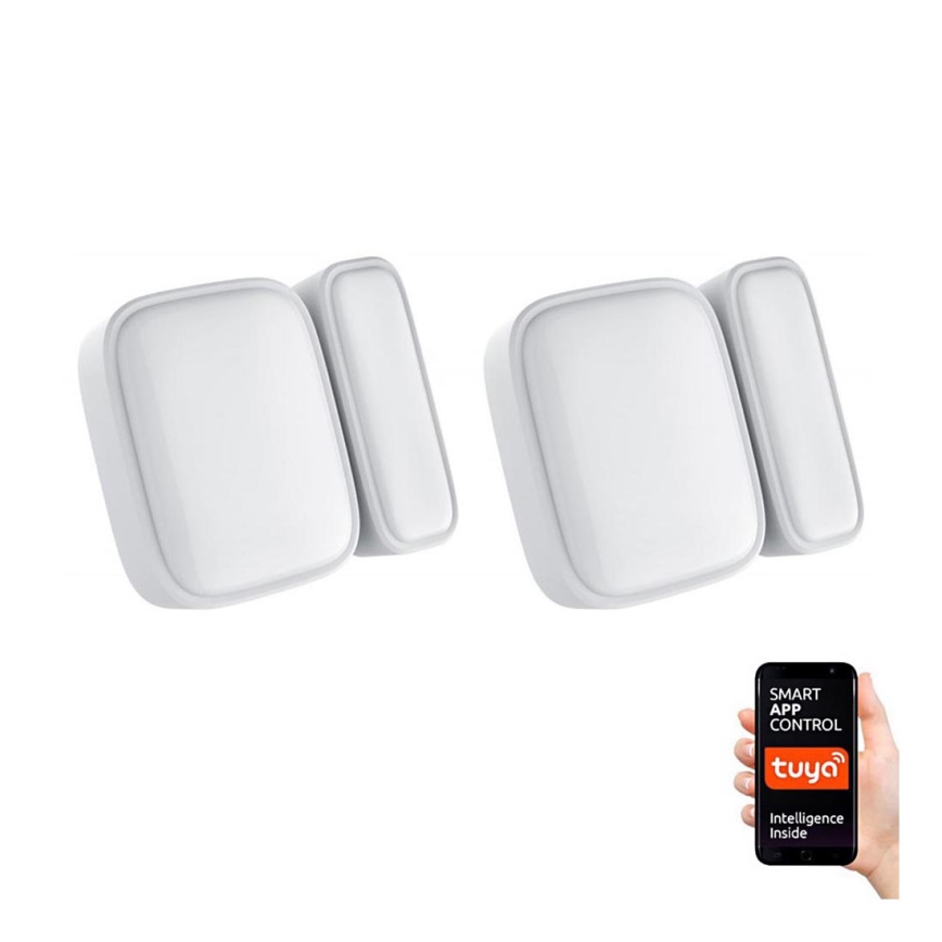 Immax NEO 07511L - SET 2x Sensor magnético para ventanas y puertas SMART 1xCR2032 Zigbee Tuya