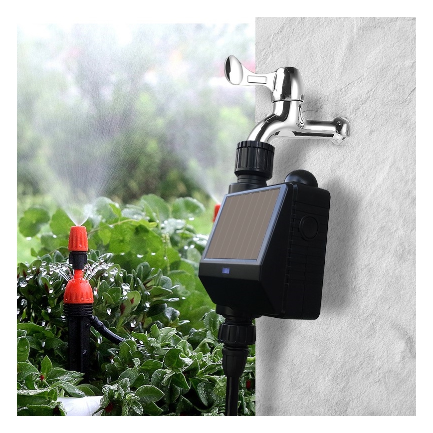 Immax NEO 07525L - Válvula de riego + sensor de humedad del suelo 2xAA IP65 Tuya