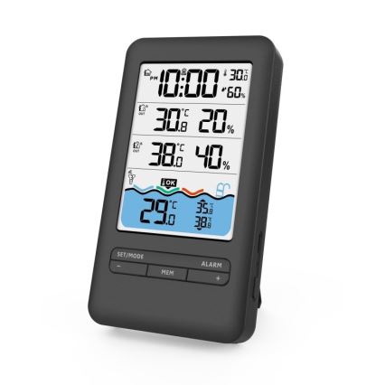 Immax NEO 07529L - Sensor inteligente de temperatura para piscina + 2x Sensor de temperatura y humedad interior Wi-Fi Tuya