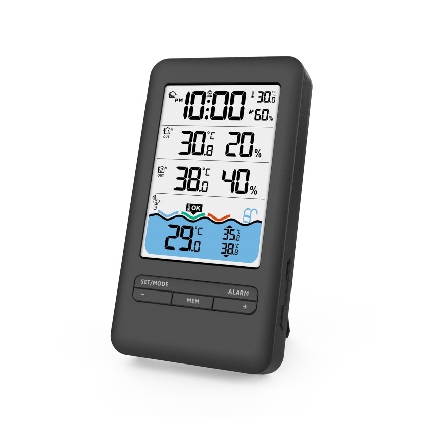 Immax NEO 07529L - Sensor inteligente de temperatura para piscina + 2x Sensor de temperatura y humedad interior Wi-Fi Tuya
