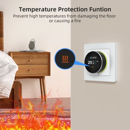 Immax NEO 07534L - Termostato para calefacción por suelo radiante inteligente 230V/3A Wi‑Fi Tuya