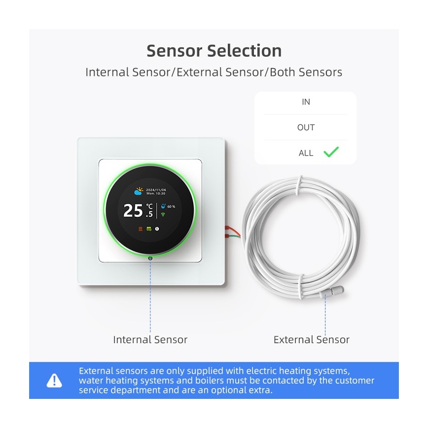 Immax NEO 07534L - Termostato para calefacción por suelo radiante inteligente 230V/3A Wi‑Fi Tuya