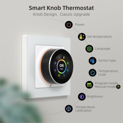 Immax NEO 07534L - Termostato para calefacción por suelo radiante inteligente 230V/3A Wi‑Fi Tuya