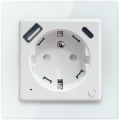 Immax NEO 07544L - Enchufe inteligente tipo E 16A/230V + 1x USB-A + 1x USB-C PD 20W Wi-Fi