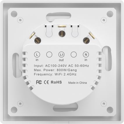Immax NEO 07549L - Interruptor SMART de 1 botón 230 V