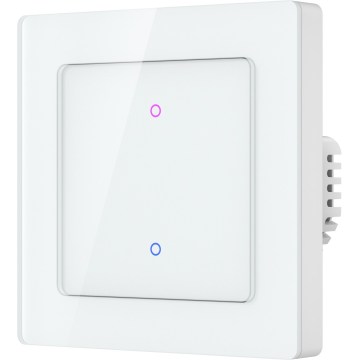 Immax NEO 07550L - Interruptor inteligente de 2 botones 230 V compatible con Tuya