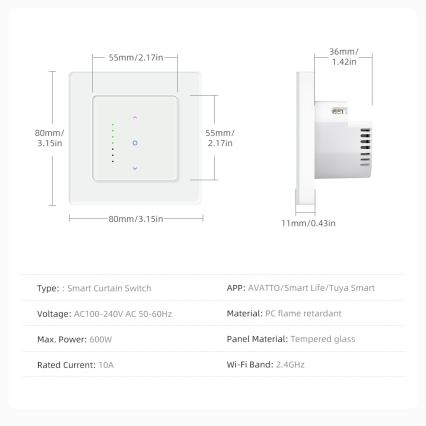 Immax NEO 07551L - Interruptor inteligente para el control de persianas y estores 230V