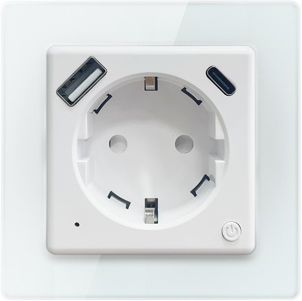 Immax NEO 07552L - Enchufe inteligente tipo F 16A/230V + 1xUSB-A+1xUSB-C PD 20W Tuya