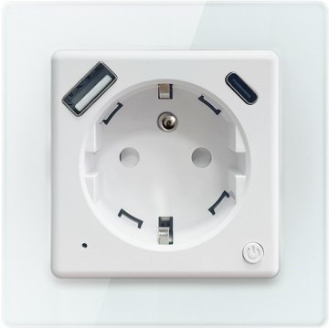 Immax NEO 07553L - Enchufe inteligente tipo E 16A/230V + 1xUSB-A+1xUSB C PD 20W Tuya