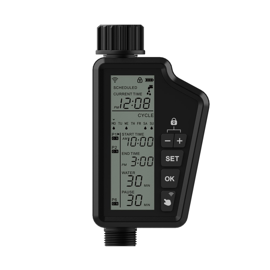 Immax NEO 07556L - Válvula de riego 4xAA IP65 Wi-Fi compatible con Tuya