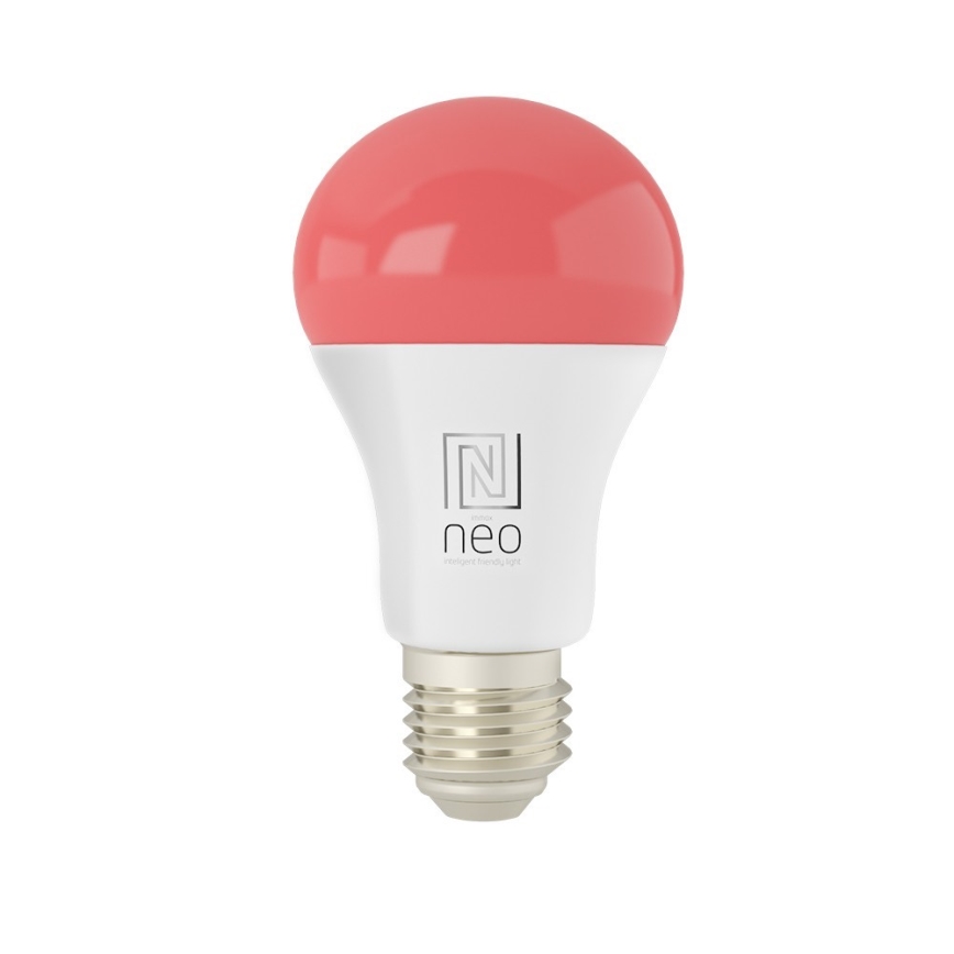 Immax NEO 07712L - LED RGB+CCT Bombilla regulable NEO LITE Inteligente E27/9W/230V Wi-Fi Tuya 2200 - 6500K