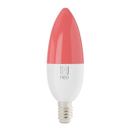 Immax NEO 07716L - LED RGB+CCT Bombilla regulable E14/5,5W/230V 2700K Wi-Fi Tuya