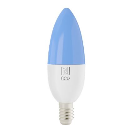 Immax NEO 07716L - LED RGB+CCT Bombilla regulable E14/5,5W/230V 2700K Wi-Fi Tuya