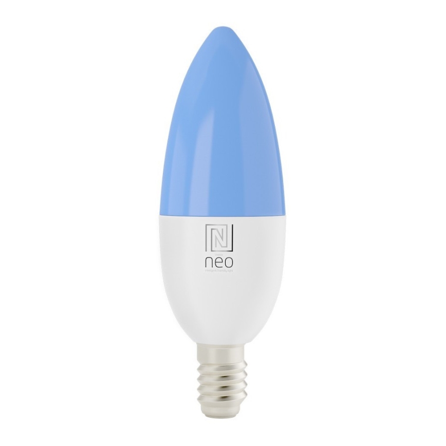 Immax NEO 07716L - LED RGB+CCT Bombilla regulable E14/5,5W/230V 2700K Wi-Fi Tuya