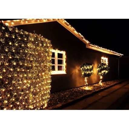 Immax NEO 07756L - Cadena de luces LED regulable para exterior NEO LITE, 400 LEDs/10 funciones, 43 m, IP44, Wi-Fi Tuya, multicolor