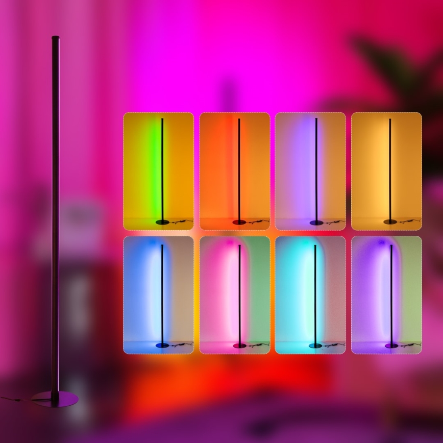 Immax NEO 07776L - Lámpara de pie LED RGB regulable AMBIENTE LED/12W/230V Wi-Fi Tuya + mando a distancia