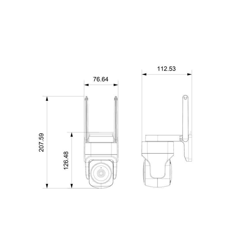 Immax NEO 07793L - Cámara inteligente para exteriores con sensor CUBE 4MP 5V IP65 Wi-Fi Tuya