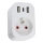 Immax NEO 07799L - Regleta inteligente 16 A/230 V con 2 puertos USB + 1 puerto USB-C, Wi‑Fi (Tuya)