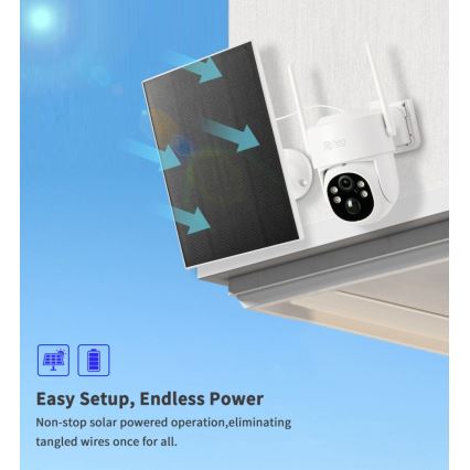 Immax NEO 07804L - Cámara solar inteligente para exteriores con sensor, batería de 9000 mAh y protección IP65
