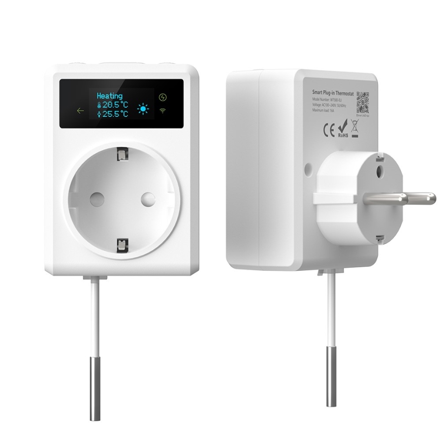 Immax NEO 07811L - Enchufe inteligente con termómetro F 3680W Wi-Fi