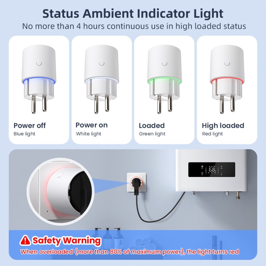 Immax NEO 07812L - Enchufe inteligente E 3500W Wi-Fi
