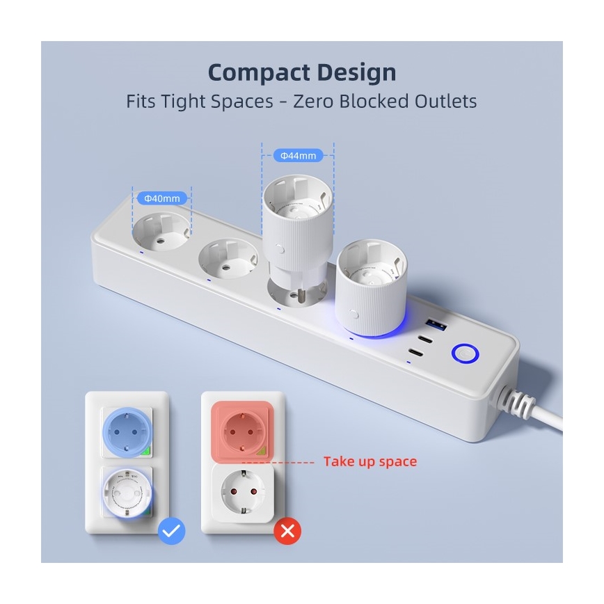 Immax NEO 07813L - Enchufe inteligente F 3500W Tuya Wi-Fi