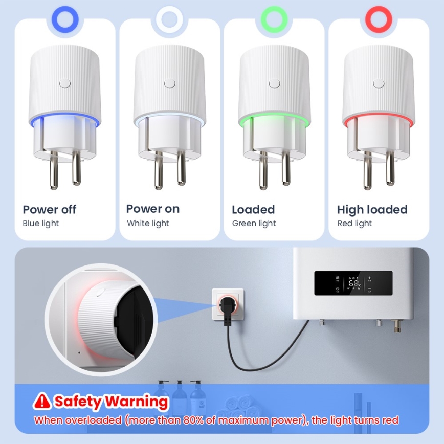 Immax NEO 07813L - Enchufe inteligente F 3500W Tuya Wi-Fi