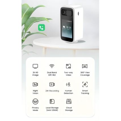 Immax NEO 07814L - Cámara inteligente para interior con sensor 4 MP 5V Wi-Fi