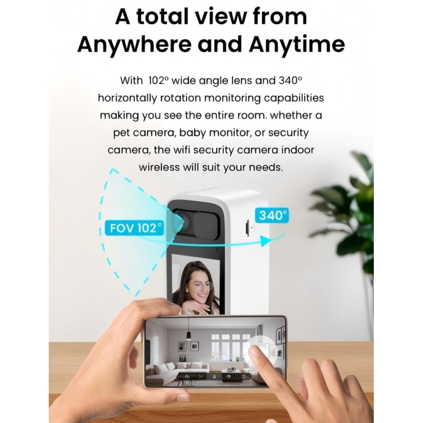 Immax NEO 07814L - Cámara inteligente para interior con sensor 4 MP 5V Wi-Fi